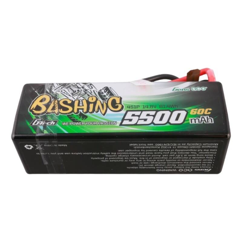 Gens ace G-Tech 5500mAh 4S1P 14.8V 60C HardCase RC automobilių Lipo baterija