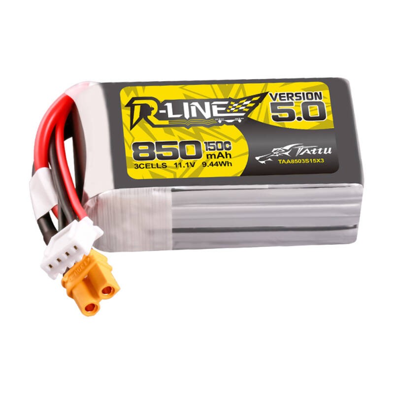 Tattu R-Line versija 5.0 850mAh 3S 11.1V 150C XT30U-F