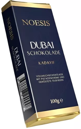 Pieninis šokoladas NOESIS DUBAI, 100g Pieninis šokoladas NOESIS DUBAI, 100g