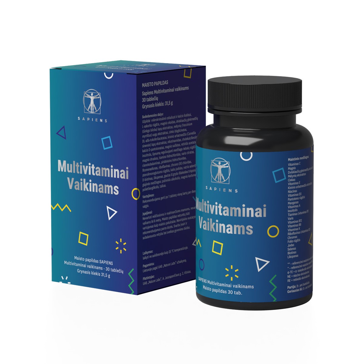 SAPIENS Multivitaminai Vaikinams SAPIENS Multivitaminai Vaikinams