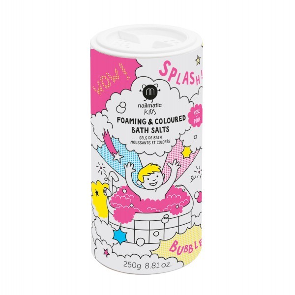 PINK SALTS Foaming & Coloured Bath Salts Putojanti rožinė vonios druska, 250g PINK SALTS Foaming & Coloured Bath Salts Putojanti rožinė vonios druska, 250g