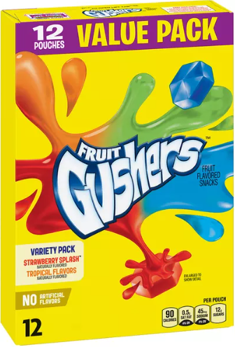 Guminukai GUSHERS (FRUIT VARIETY PACK), 136g Guminukai GUSHERS (FRUIT VARIETY PACK), 136g