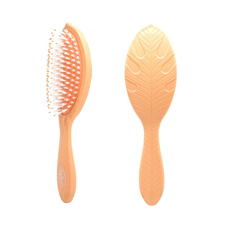 WETBRUSH GO GREEN™ TREATMENT & SHINE plaukų šepetys su sintetiniais šereliais ir natūraliais aliejais, oranžinis WETBRUSH GO GREEN™ TREATMENT & SHINE plaukų šepetys su sintetiniais šereliais ir natūraliais aliejais, oranžinis