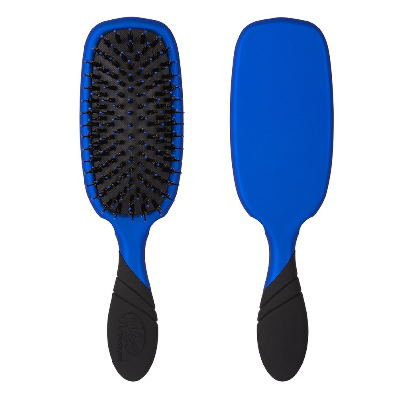 WETBRUSH PRO SHINE ENHANCER Royal Blue plaukų šepetys su šerno šereliais WETBRUSH PRO SHINE ENHANCER Royal Blue plaukų šepetys su šerno šereliais