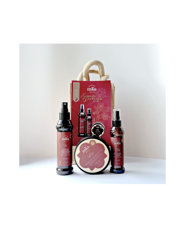 MKS eco Holiday Gift Set plaukų priežiūros priemonių dovanų rinkinys MKS eco Holiday Gift Set plaukų priežiūros priemonių dovanų rinkinys