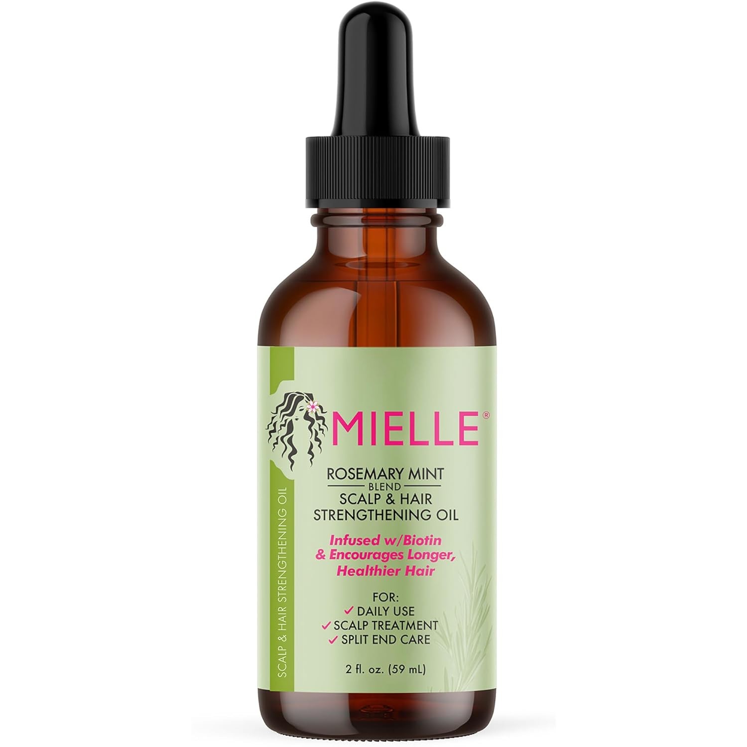 ORGINALUS Mielle Rosemary Mint Scalp & Hair Strength, Atstatantis plaukų aliejus 59ml ORGINALUS Mielle Rosemary Mint Scalp & Hair Strength, Atstatantis plaukų aliejus 59ml