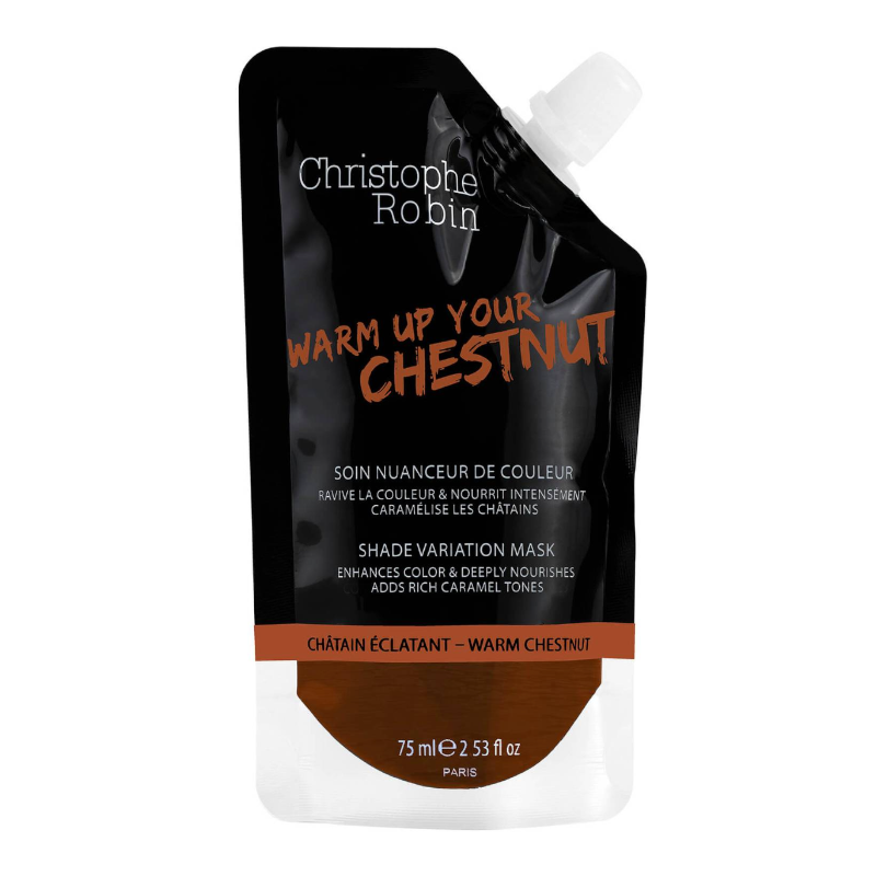 Christophe Robin SHADE VARIATION MASK - WARM CHESTNUT dažanti plaukų kaukė Christophe Robin SHADE VARIATION MASK - WARM CHESTNUT dažanti plaukų kaukė - 250 ml.