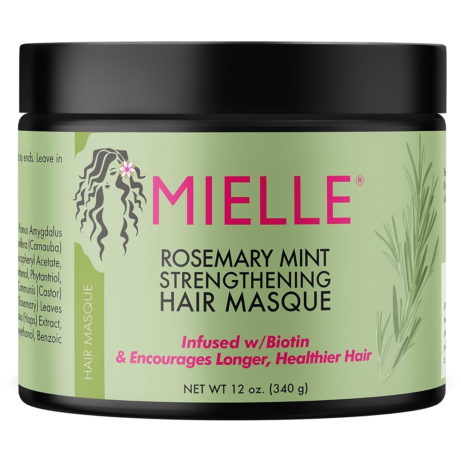 Plaukų kaukė Mielle Rosemary Mint Strengthening, 340 g Plaukų kaukė Mielle Rosemary Mint Strengthening, 340 g