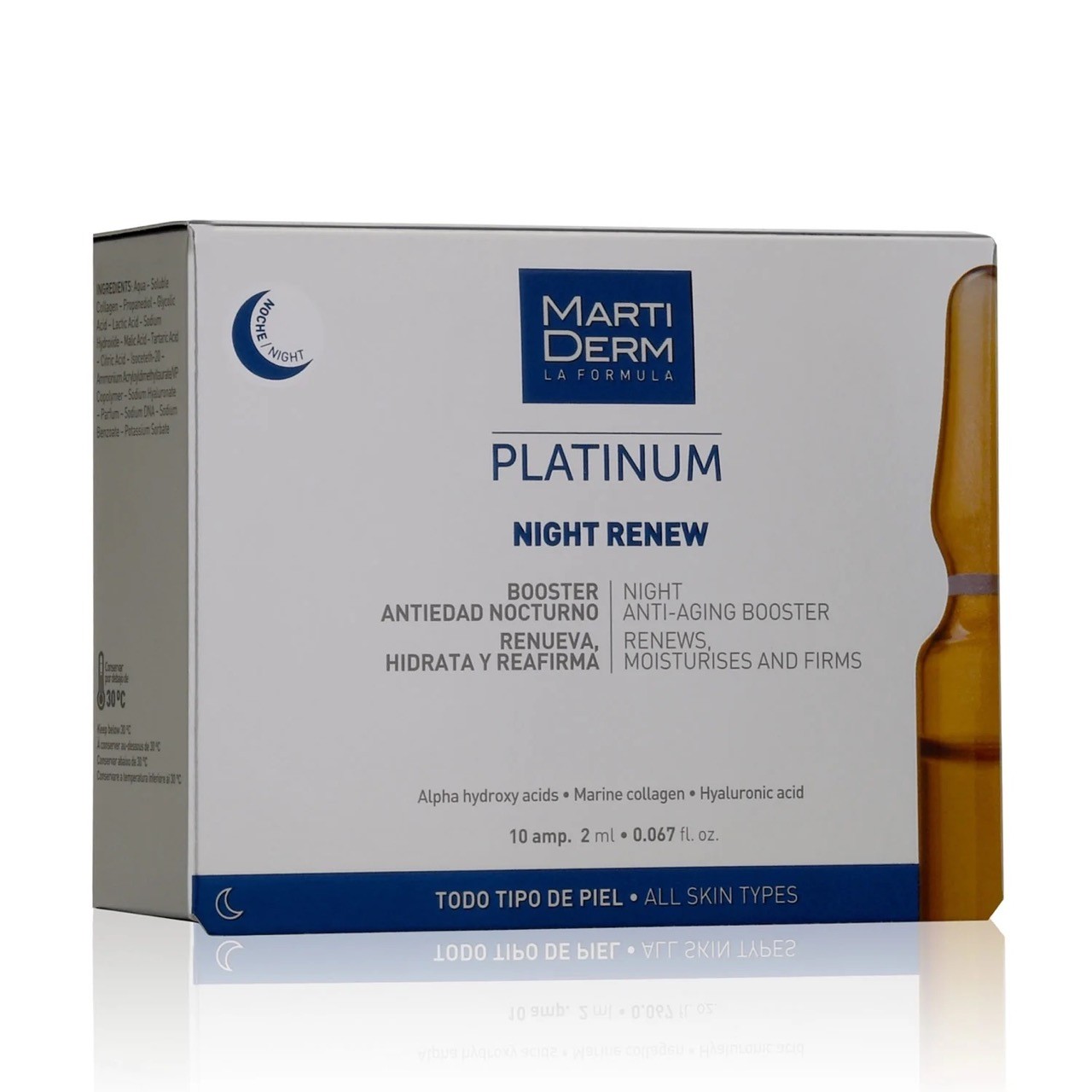 MARTIDERM ATKURIAMOSIOS NAKTINĖS VEIDO AMPULĖS NIGHT RENEW 10 vnt. MARTIDERM ATKURIAMOSIOS NAKTINĖS VEIDO AMPULĖS NIGHT RENEW 10 vnt.