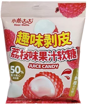 Guminukai DEER DADA PEELING GUMMIES (LYCHEE), 70g Guminukai DEER DADA PEELING GUMMIES (LYCHEE), 70g