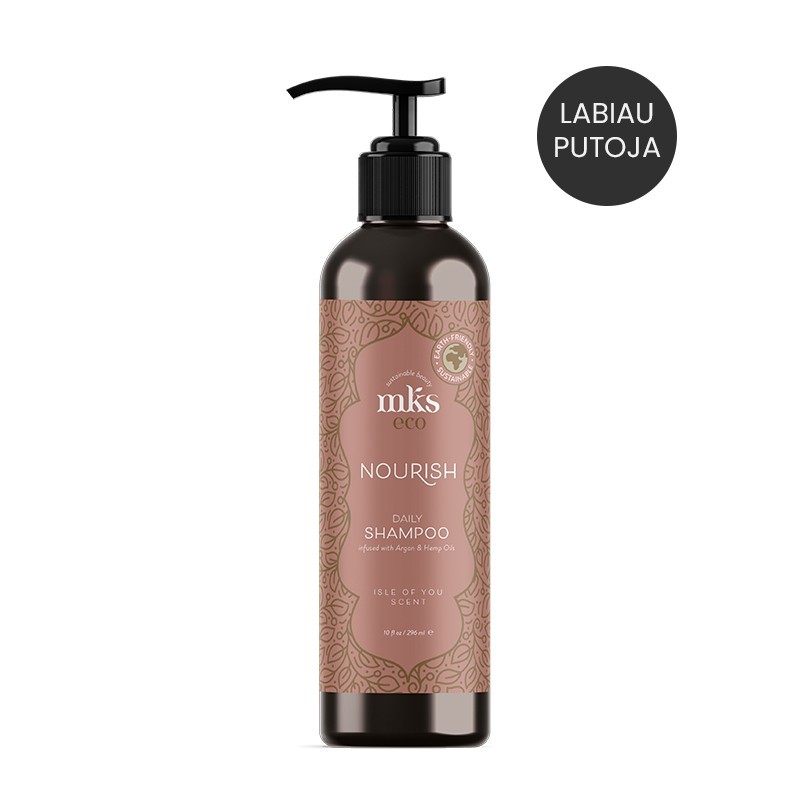 MKS eco (Marrakesh) NOURISH SHAMPOO ISLE OF YOU plaukus maitinantis šampūnas MKS eco (Marrakesh) NOURISH SHAMPOO ISLE OF YOU plaukus maitinantis šampūnas - 739 ml.