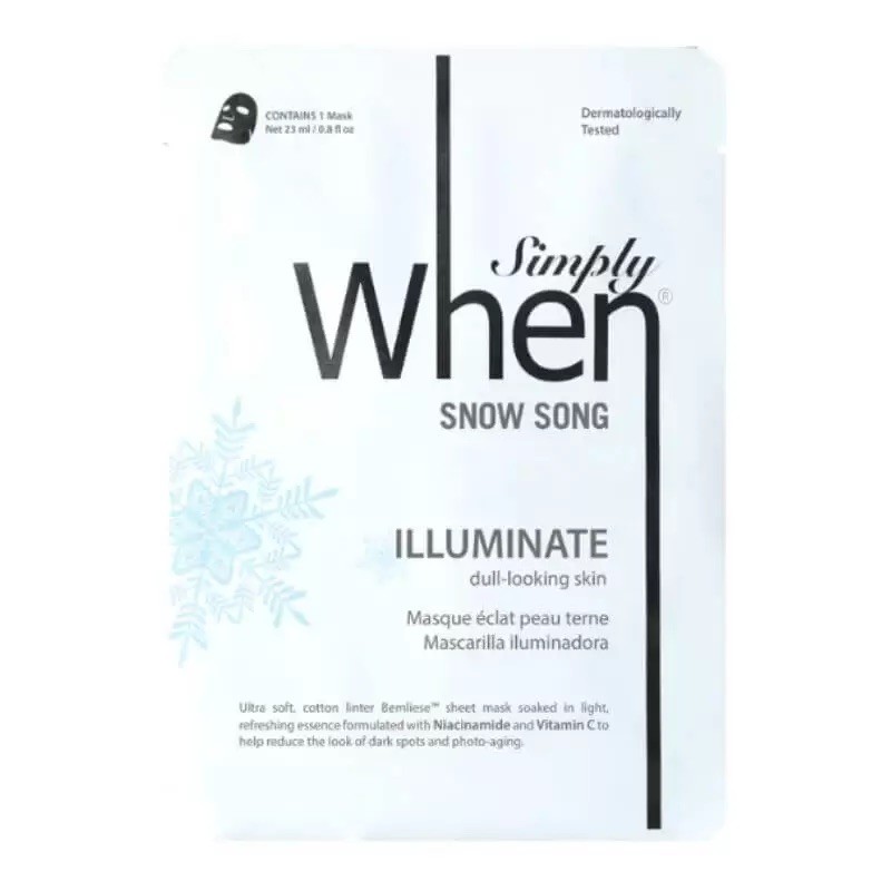 Simply When® Snow Song šviesinanti medvilninė veido kaukė Simply When® Snow Song šviesinanti medvilninė veido kaukė