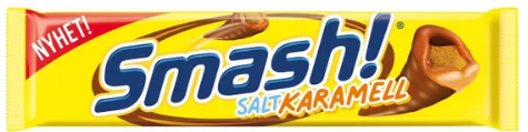 Batonėlis SMASH (SALTED CARAMEL), 40g Batonėlis SMASH (SALTED CARAMEL), 40g