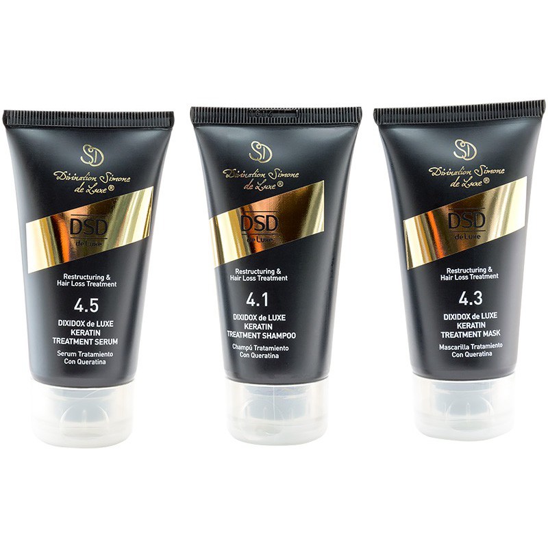Plaukų priežiūros priemonių rinkinys Dixidox de Luxe Travel Set: 4.3, 4.1, 4.5, 3 dalių po 50 ml