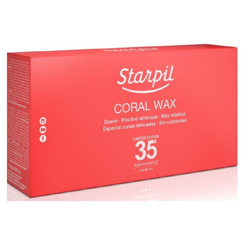 Žemoje temperatūroje besilydantis vaškas depiliacijai Starpil Coral STR3010256001, 1 kg
