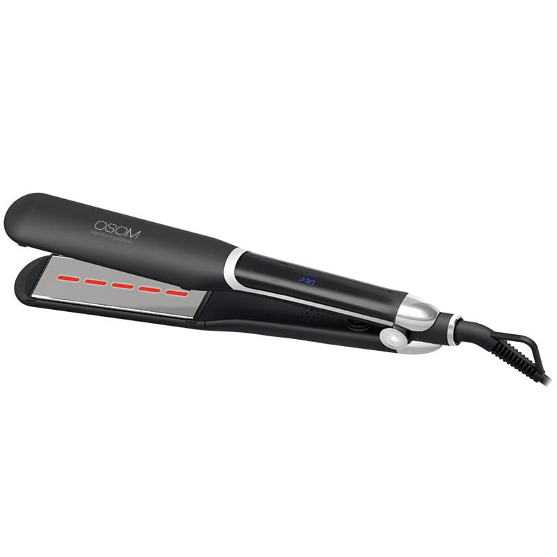 Plaukų tiesintuvas OSOM Professional Infrared Hair Straightener Black OSOM815, su infraraudonaisiais spinduliais, iki 230 C, 48 W, plačiomis plokštelėmis