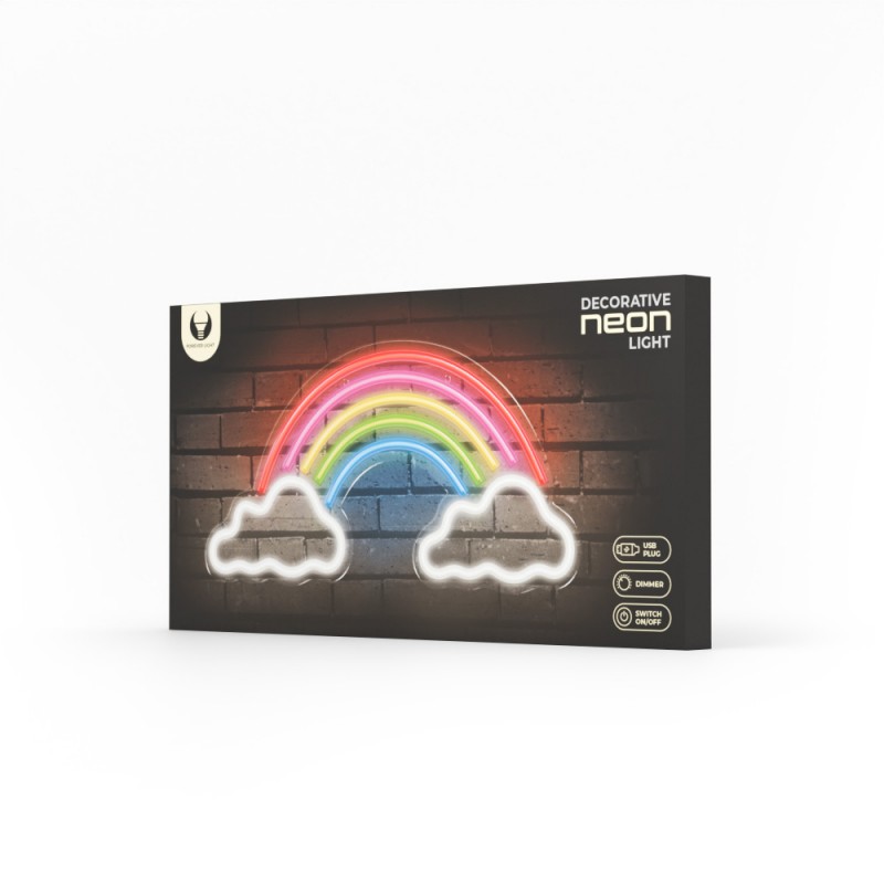 Neoninė PLEXI LED RAINBOW ON CLOUDS daugiaspalvė FPNE32 Forever Light