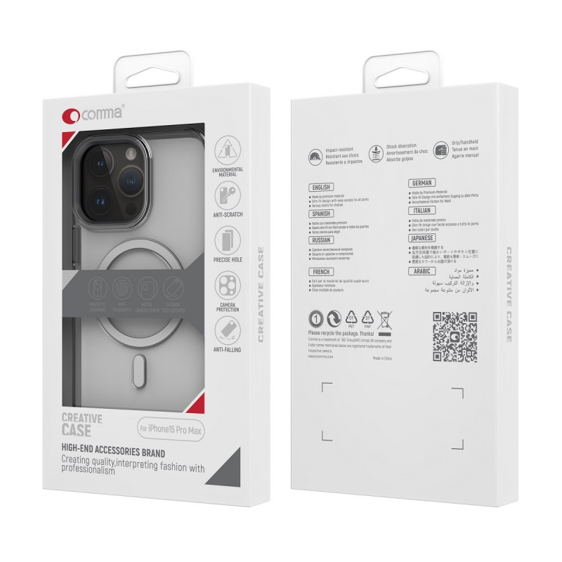 Comma dėklas Crystal Mag for iPhone 15 Plus transparent