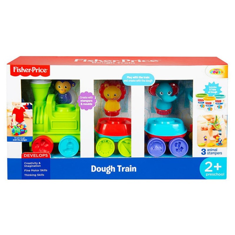 Fisher Price Train + tešla 3 spalvos ZA3619