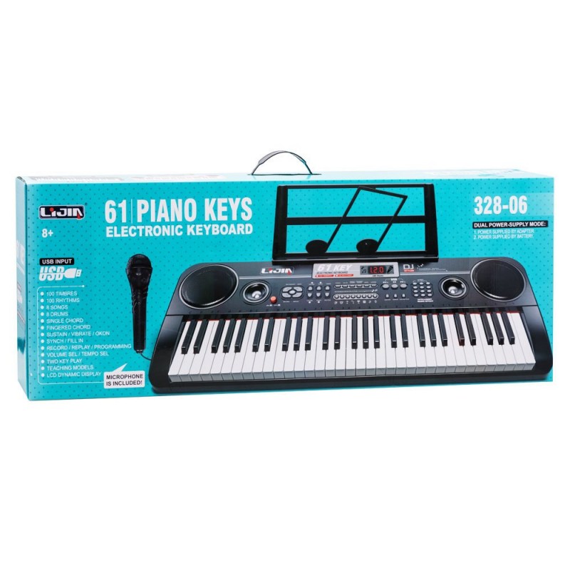 Klaviatūros klavišai + mikrofonas 61key 328-06 IN0082