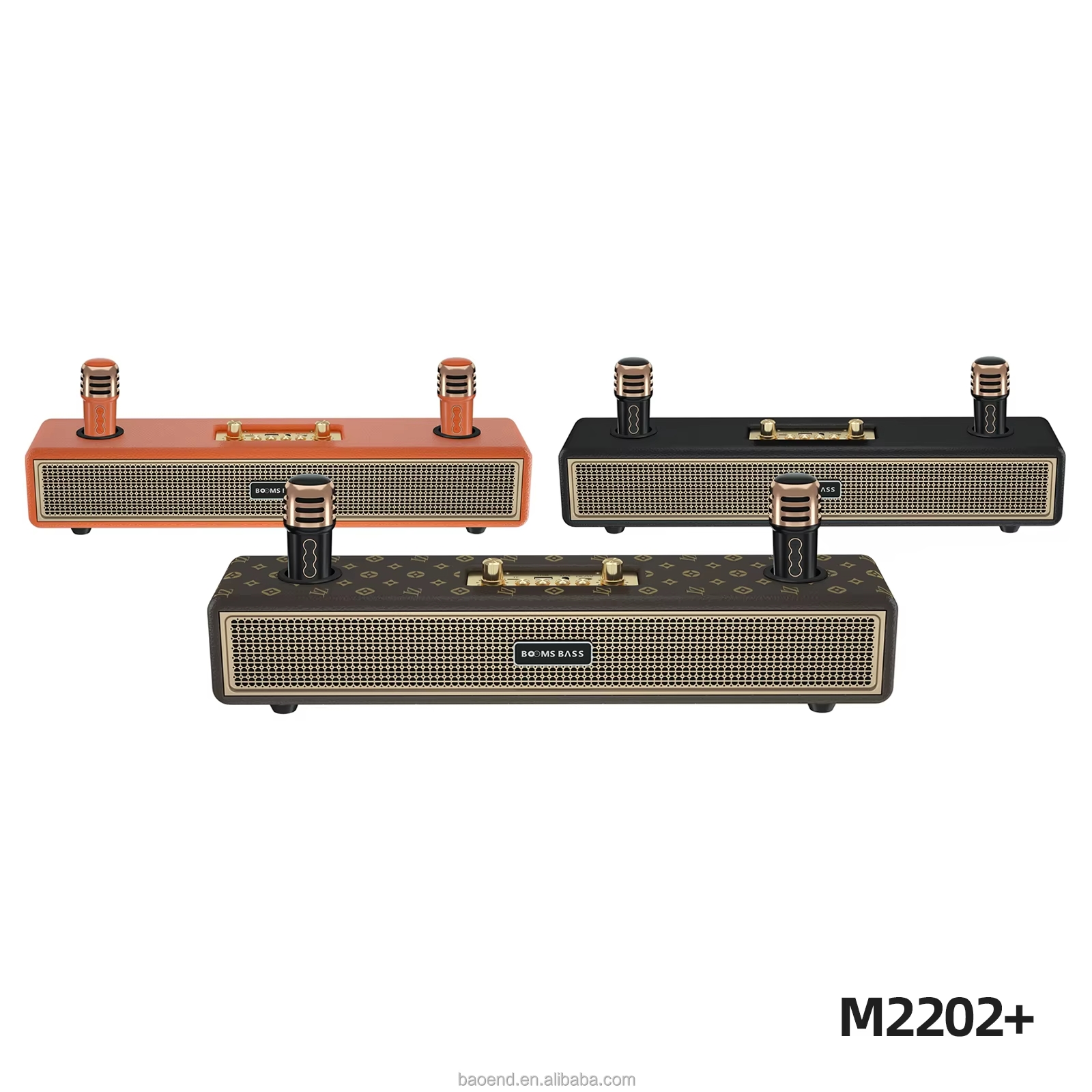 Belaidė - karaokė kolonėlė su dviem mikrofonais BOOMS BASS M2202+