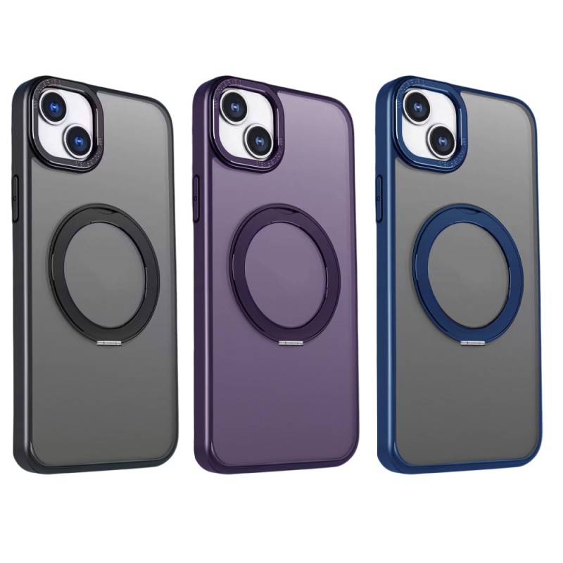 Mag Ring Rotating dėklas for iPhone 12 Pro Max 6,7 purple