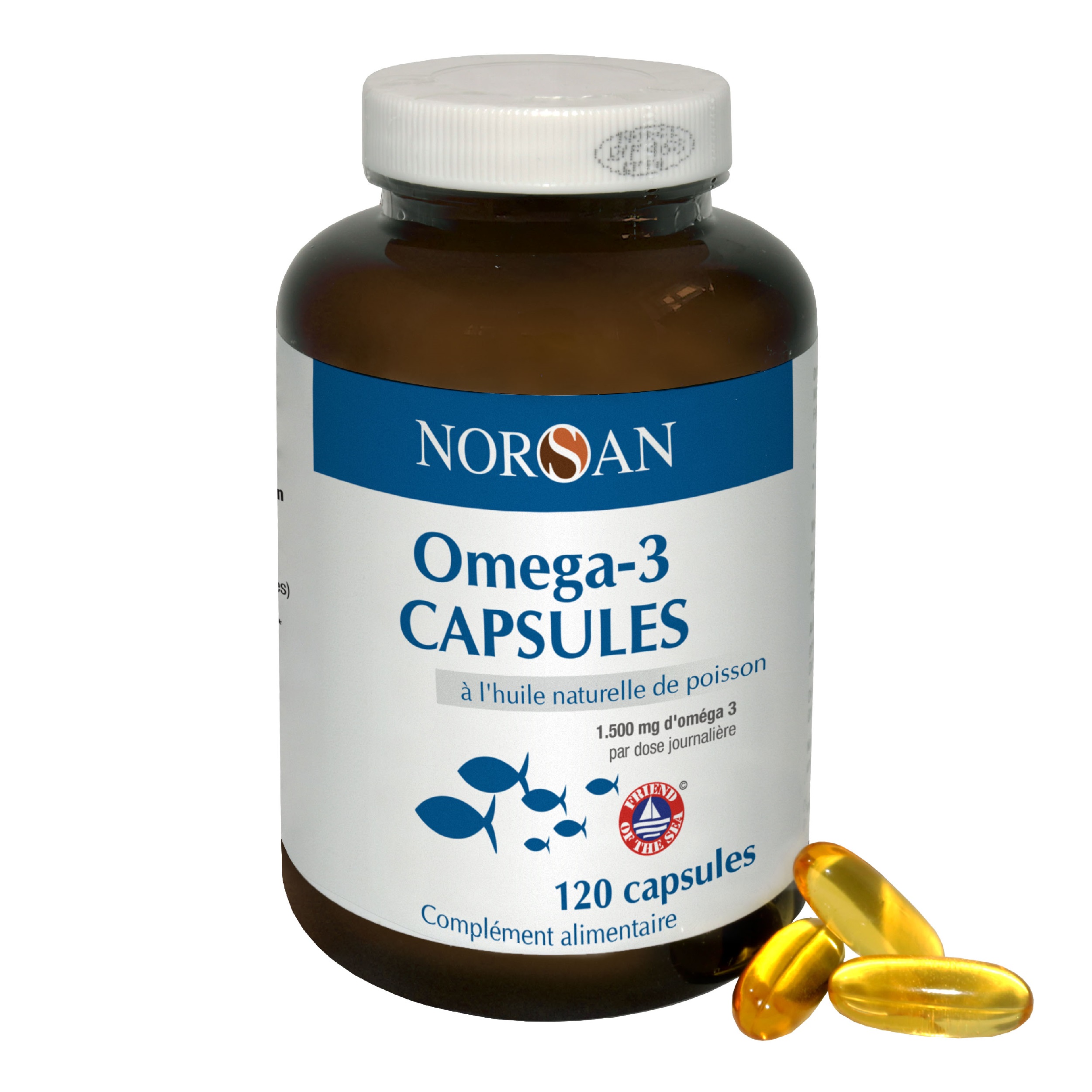 Norsan Omega-3 Capsules, kapsulės, 120 vnt