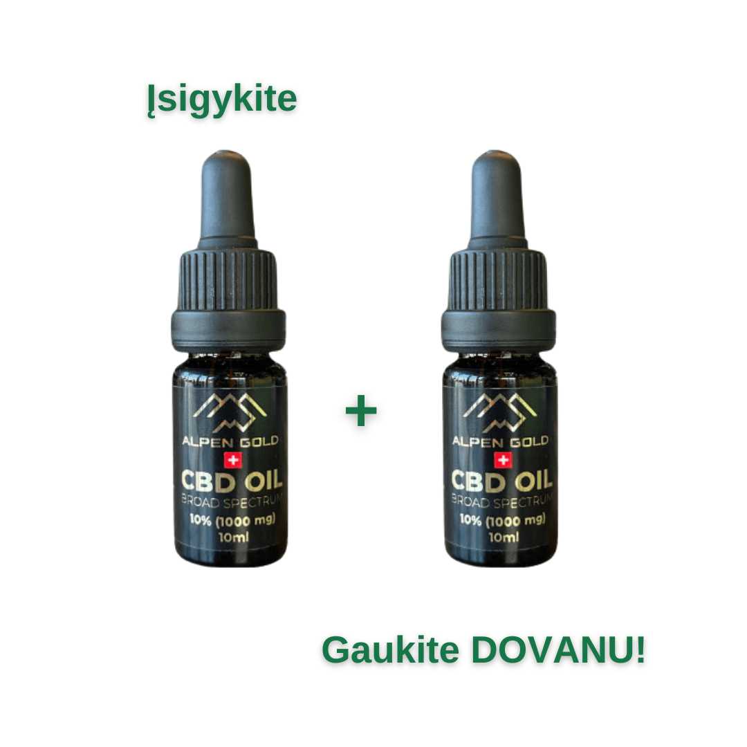 10% CBD aliejus (1+1 rinkinys)