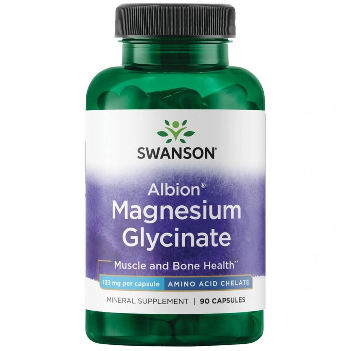 [1-2d.d.] SWANSON Albion Magnesium Glycinate - 90 kaps.