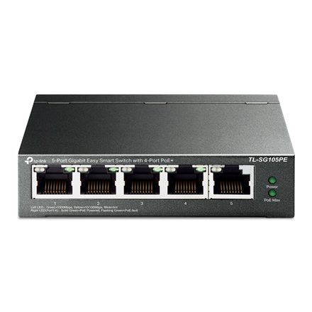 TP-LINK | Switch | TL-SG105PE | Unmanaged | Desktop | PoE+ ports quantity 4 | Power supply type External|TL-SG105PE