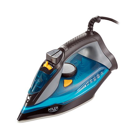 Adler | Iron | AD 5032 | Steam Iron | 3000 W | Water tank capacity 350 ml | Continuous steam 45 g/min | Steam boost performance 80 g/min | Blue/Grey|AD 5032