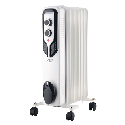 Adler | Oil-Filled Radiator | AD 7815 | Oil Filled Radiator | 1500 W | Number of power levels 3 | White|AD 7815