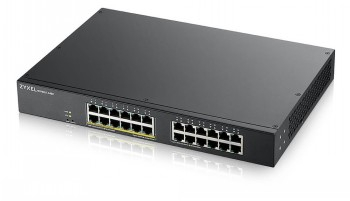 ZYXEL GS1900-24, 24-PORT GBE L2, 12 PORT POE SMART SWITCH, RACKMOUNT, 130 WATT|GS1900-24EP-EU0101F