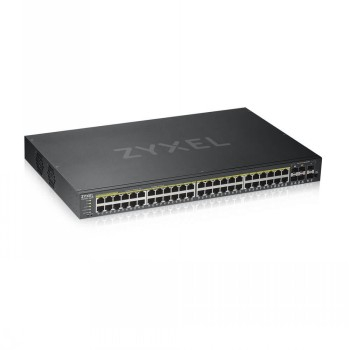 ZYXEL GS1920-48HPV2, 50 PORT SMART MANAGED POE SWITCH 48X GIGABIT COPPER POE AND 4X GIGABIT DUAL PERS., HYBRID MODE, STANDALONE OR NEBULAFLEX CLOUD, 375 WATT POE|GS192048HPV2-EU0101F