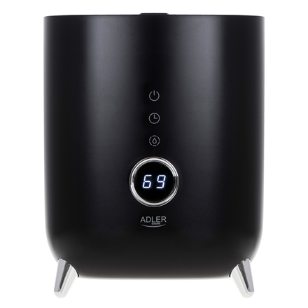 Adler | AD 7972 | Humidifier | 23 W | Water tank capacity 4 L | Suitable for rooms up to 35 m² | Ultrasonic | Humidification capacity 150-300 ml/hr | Black|AD 7972 black