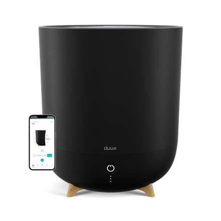 Duux | Smart Humidifier | Neo | Water tank capacity 5 L | Suitable for rooms up to 50 m² | Ultrasonic | Humidification capacity 500 ml/hr | Black|DXHU30