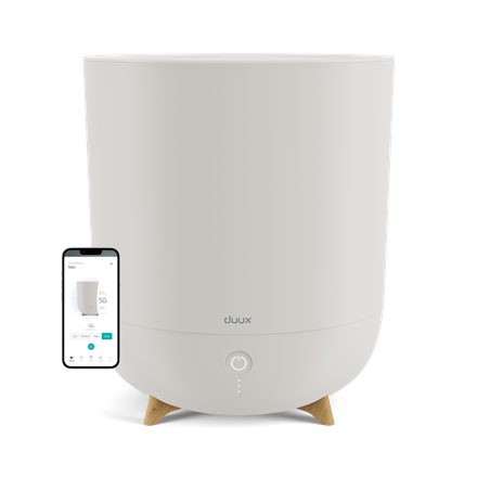 Duux | Smart Humidifier | Neo | Water tank capacity 5 L | Suitable for rooms up to 50 m² | Ultrasonic | Humidification capacity 500 ml/hr | Greige|DXHU33