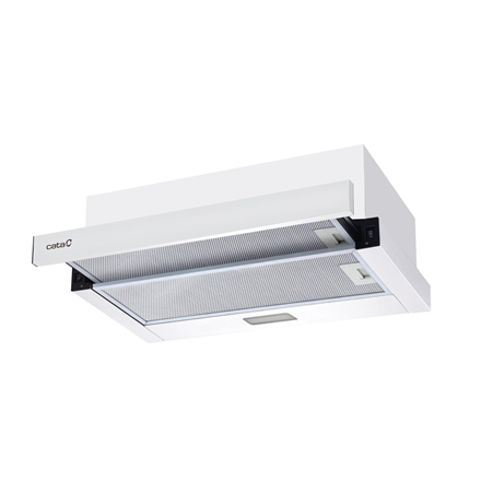 CATA | Hood | TFB-5160 WH | Telescopic | Energy efficiency class C | Width 59.5 cm | 300 m³/h | Mechanical | CSLED | White|02034107