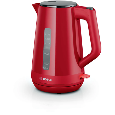 Bosch Kettle | TWK1M124 | Electric | 2400 W | 1.7 L | Plastic | 360° rotational base | Red|TWK1M124