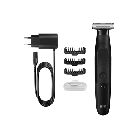 Braun | Beard Trimmer and Shaver | XT3100 | Cordless | Number of length steps 3 | Black|XT3100