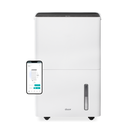 Duux Smart Dehumidifier | Bora | Suitable for rooms up to 50 m² | Water tank capacity 4 L | White|DXDH30