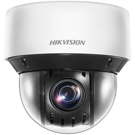 Hikvision 4MP IP speed dome camera, H265+ 1/2.8" progressive CMOS, 2560 × 1440 Effective Pixels, 25fps@1440P, 0° to 360° Pan, -5° to 90° Tilt, 0.005 Lux @ (F1.6, AGC ON), B/W: 0.001 Lux @ (F1.6, AGC ON), 0 Lux with IR|DS-2DE4A425IWG-E