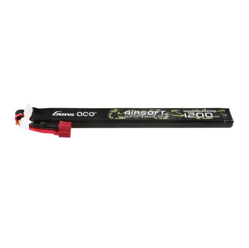 Gens Ace 25C 1200mAh 3S1P 11.1V Airsoft Gun Lipo baterija su T kištuku