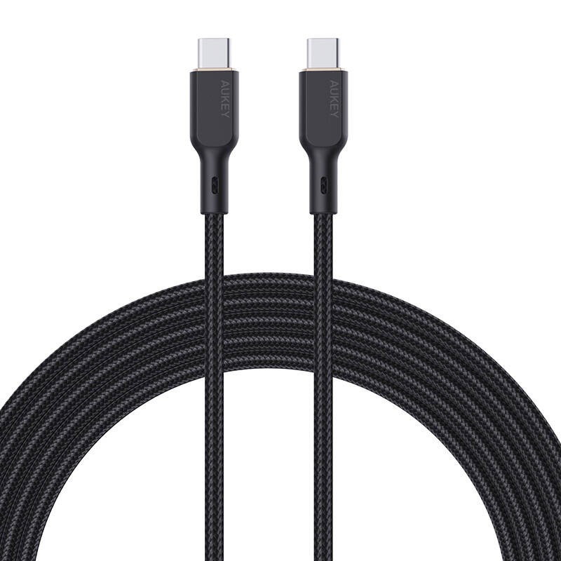 Kabelis "Aukey CB-KCC101" iš USB-C į USB-C 1 m (juodas)