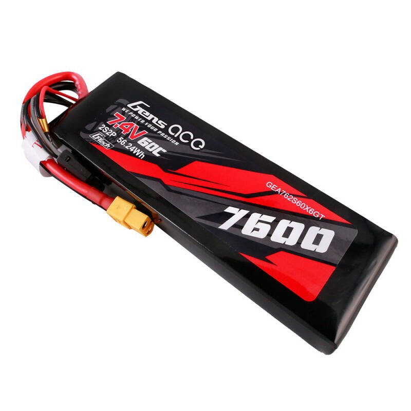 Gens ace G-Tech 7600mAh 7.4V 60C 2S2P Lipo akumuliatoriaus kompiuterio kilimėlis