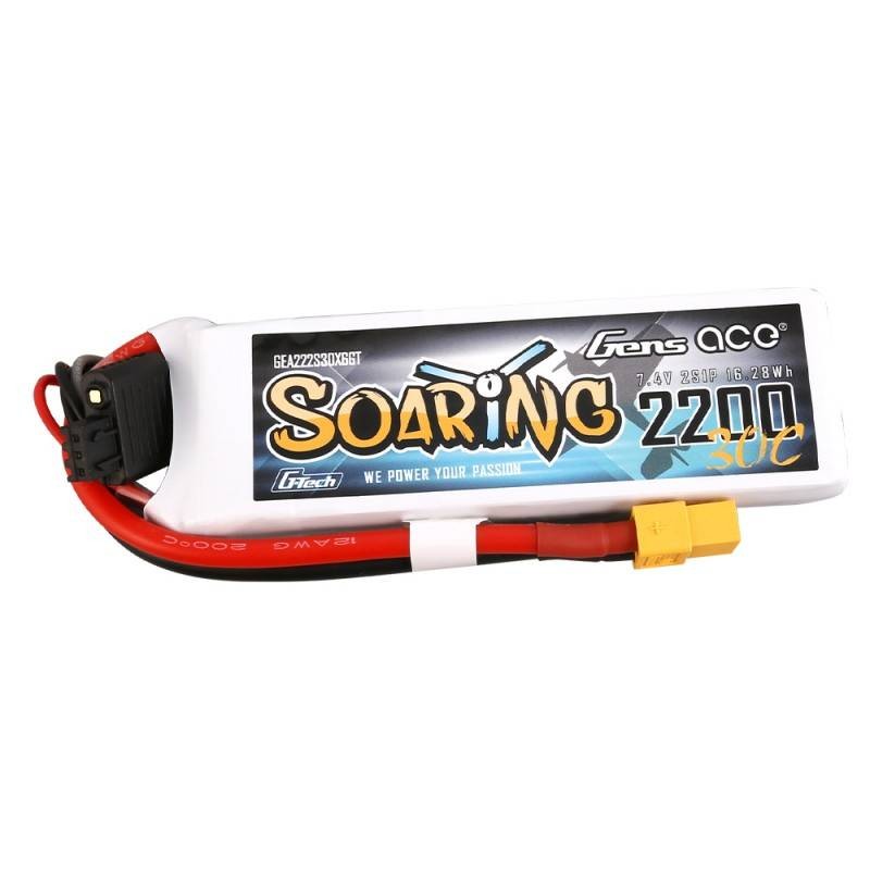 Gens Ace G-Tech Soaring 2200mAh 7.4V 30C 2S1P XT60