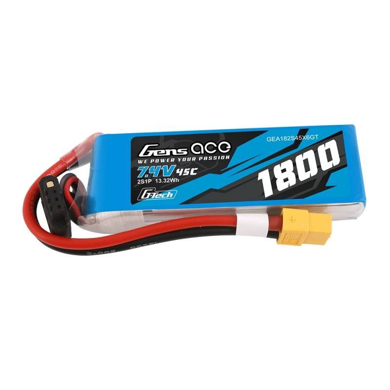 Akumuliatorius GensAce G-Tech LiPo 1800mAh 7.4V 45C 2S1P XT60