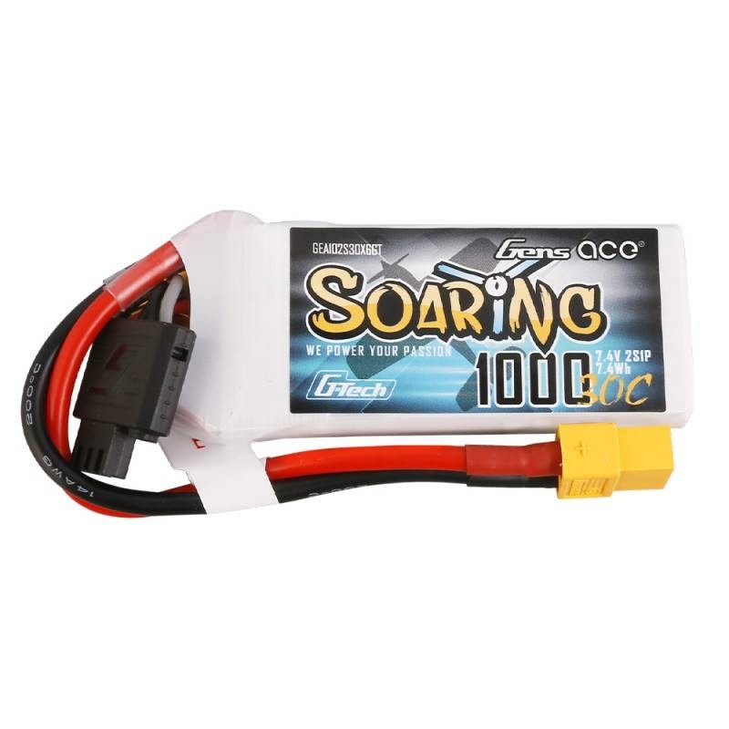 Akumuliatorius Gens Ace G-Tech Soaring 1000mAh 7.4V 30C 2S1P XT60