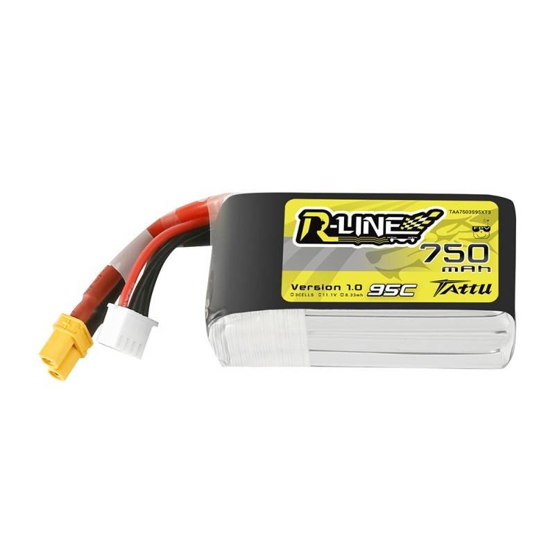 "Tattu R-Line" 750 mAh 11,1 V 95C 3S1P XT30U-F akumuliatorius