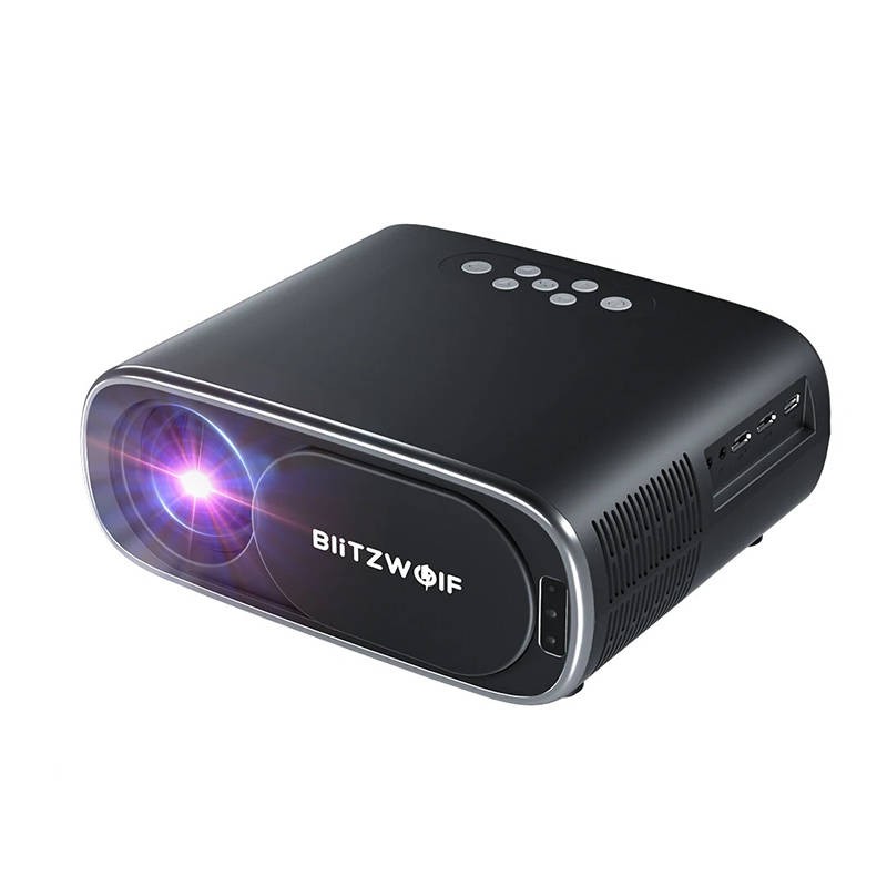 "BlitzWolf BW-V4" 1080p LED spinduolis / projektorius, "Wi-Fi" + "Bluetooth" (juodas)